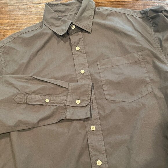 American Eagle Men's Sz S/M Charcoal Gray Relaxed Fit Shirt Lightweight - Picture 3 of 9